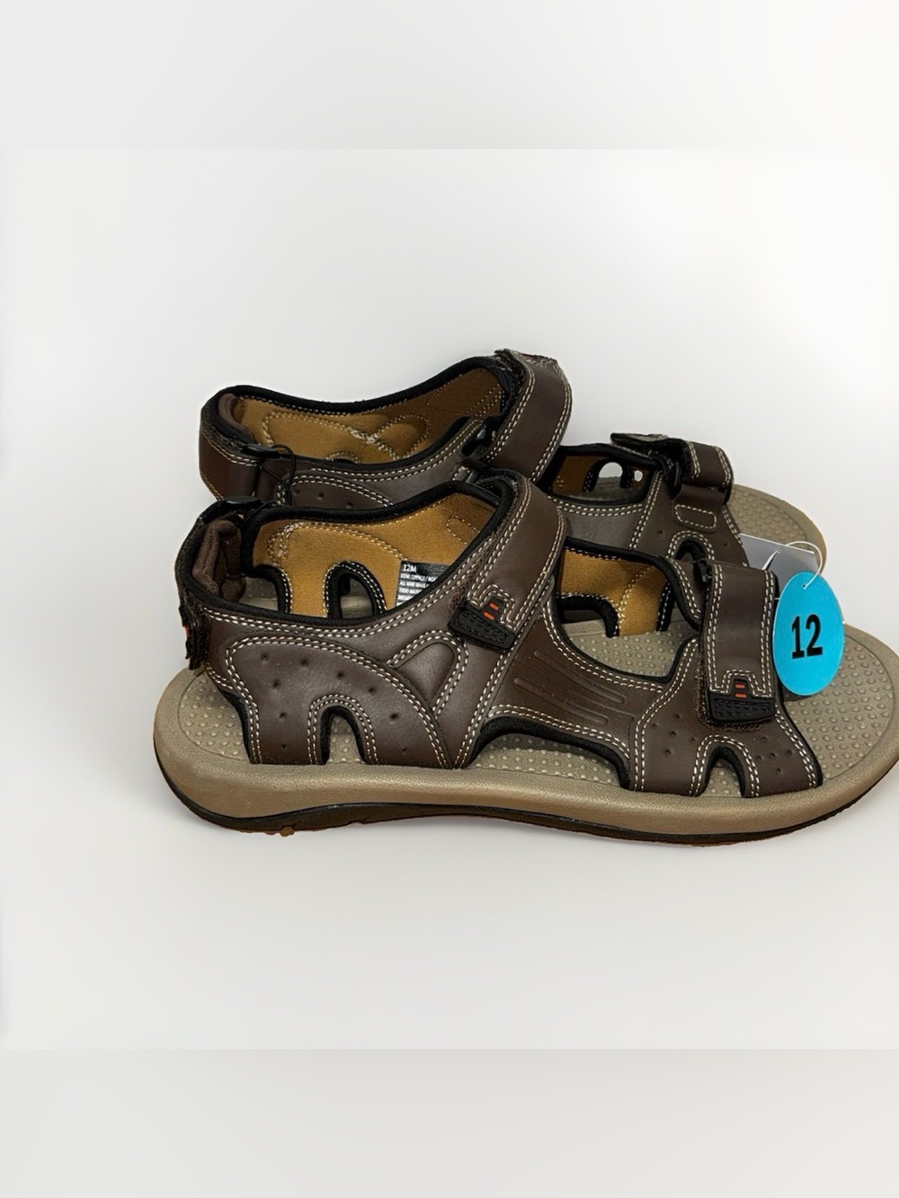 Khombu Brown Outdoor Hiking River Sport Sandals Size 12